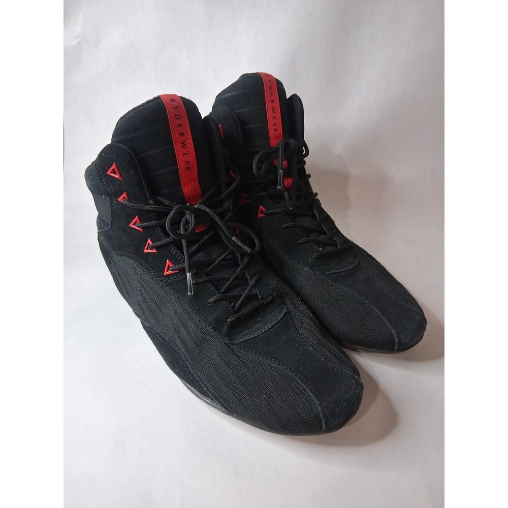 Ryderwear D-Mak II Men's Weightlifting Powerlifting Shoes Black/Red, Size 12